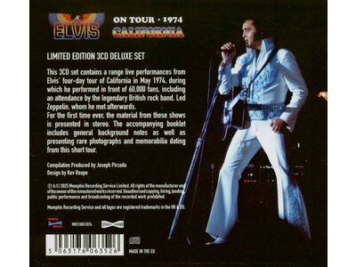 MRS - Elvis On Tour 1974 California - 3 CD Deluxe Set Limited Edition