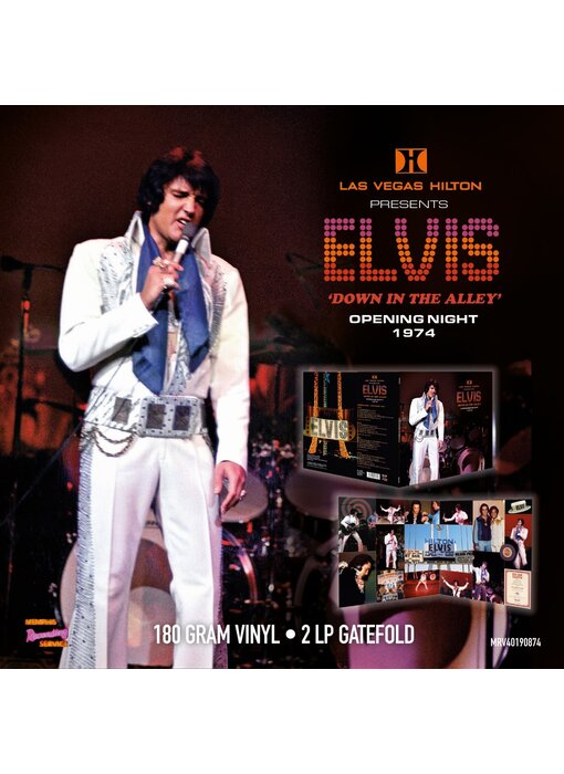 MRS - Las Vegas Hilton Presents Elvis Down In The Alley Opening Night 1974 - Clear Vinyl 2 LP Set