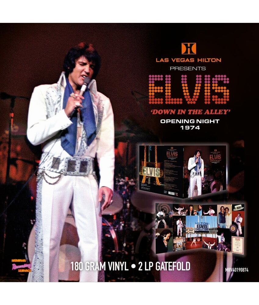 MRS - Las Vegas Hilton Presents Elvis Down In The Alley Opening Night 1974 - Clear Vinyl 2 LP Set