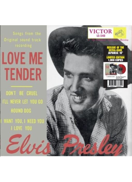 Love Me Tender Elvis Presley Red & Silver 10" Vinyl 33 RPM VPI Label