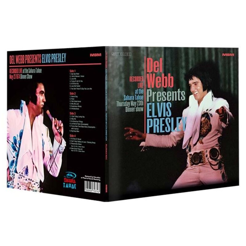 Del Webb Presents Elvis Presley - Gatefold 2-LP Set Blue Vinyl Milbranch Music Label