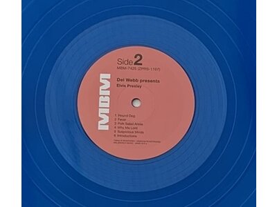 Del Webb Presents Elvis Presley - Gatefold 2-LP Set Blue Vinyl Milbranch Music Label