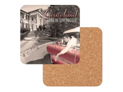 Onderzetters - Elvis In Car At Graceland - Set van 4