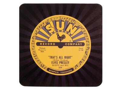 Onderzetters - Elvis Sun Records That's All Right - Set van 4