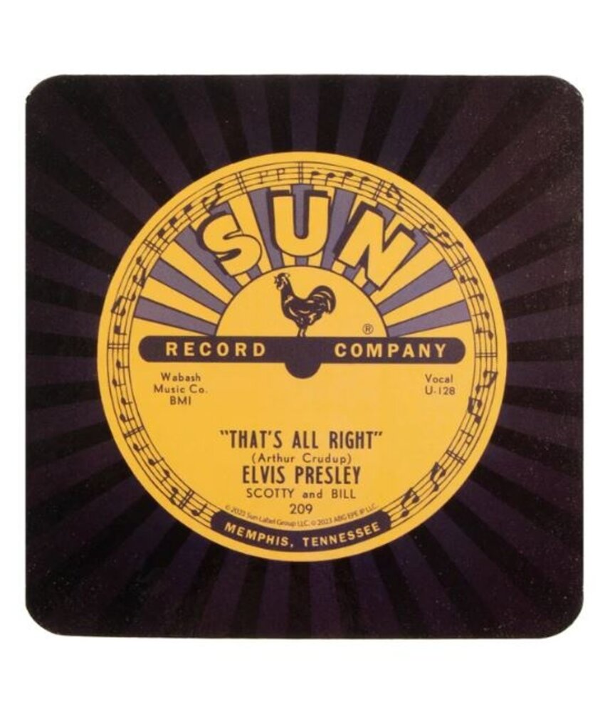 Onderzetters - Elvis Sun Records That's All Right - Set van 4
