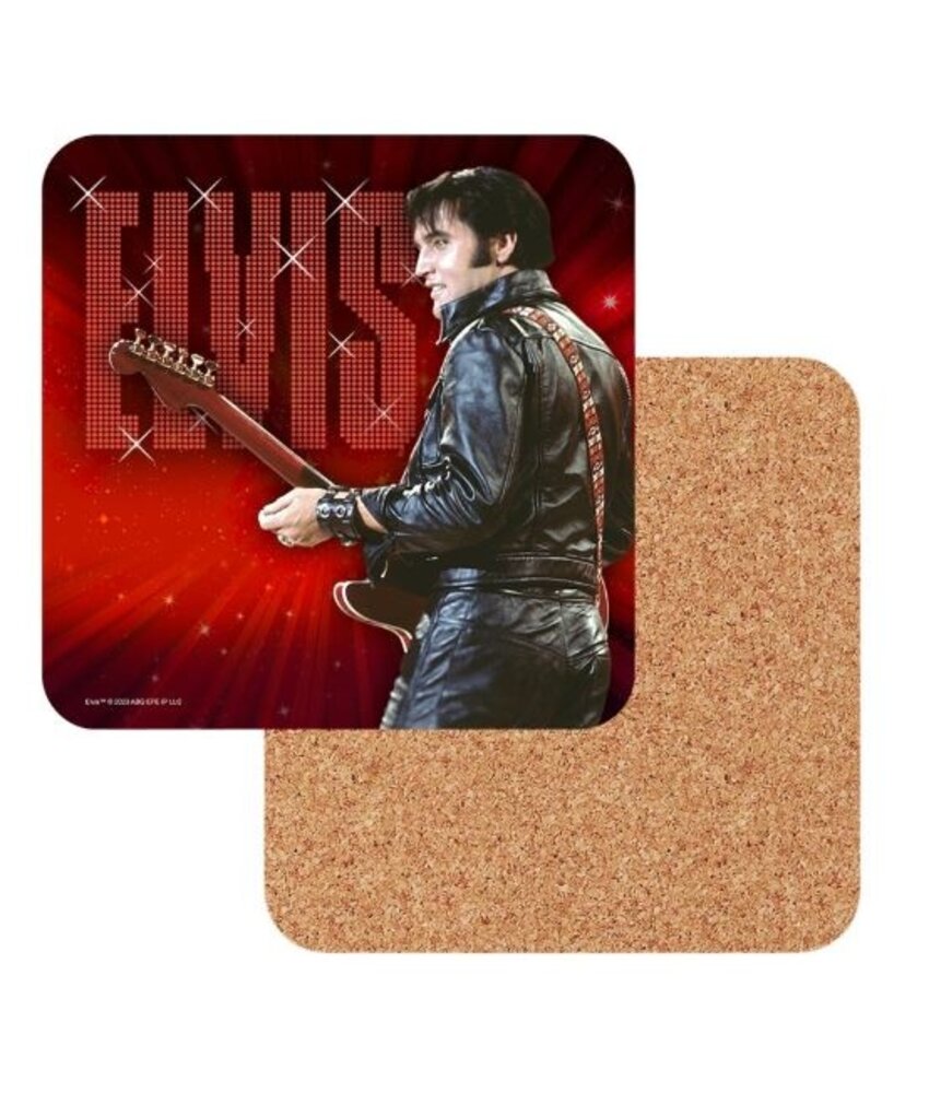 Onderzetters - Elvis Red '68 Comeback Special - Set Van 4
