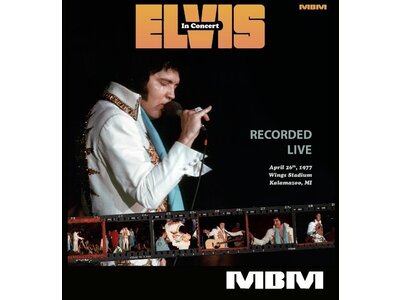 Elvis In Concert Kalamazoo 26 april 1977 33RPM On Black Vinyl -  Milbranch Music Label