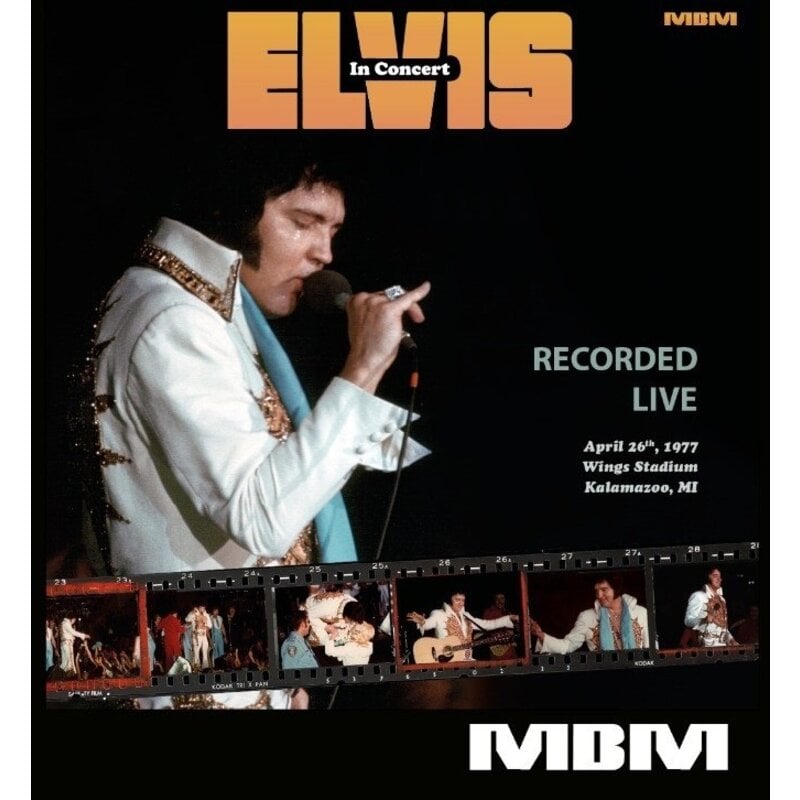 Elvis In Concert Kalamazoo 26 april 1977 33RPM On Black Vinyl -  Milbranch Music Label
