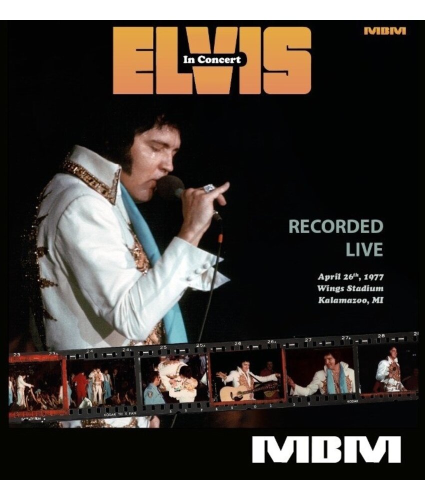 Elvis In Concert Kalamazoo 26 april 1977 33RPM On Black Vinyl -  Milbranch Music Label