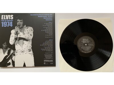Elvis Live In Concert 1974 March 14 - 19 Murfreesboro 33RPM 2 LP Set - World Records Label