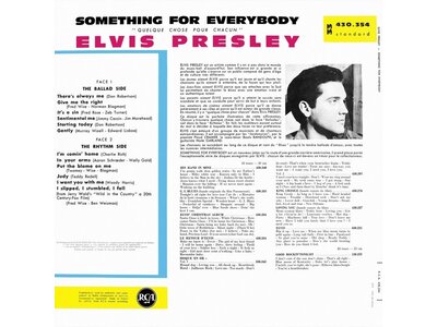 Elvis Presley Something For Everybody Liquid Vinyl 33 RPM VPI Label