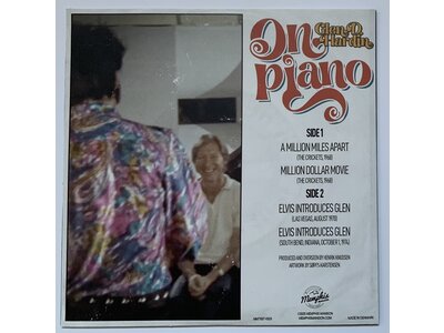 On Piano Glen D. Hardin - Softcover Book With Clear Vinyl Single