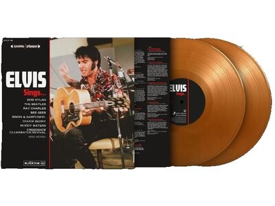 Elvis Sings On Gold / Red Marble Vinyl 33 RPM Music On Vinyl Exclusive Label