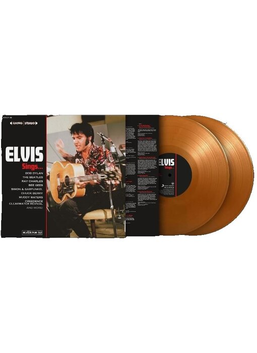 Elvis Sings On Gold / Red Marble Vinyl 33 RPM Music On Vinyl Exclusive Label