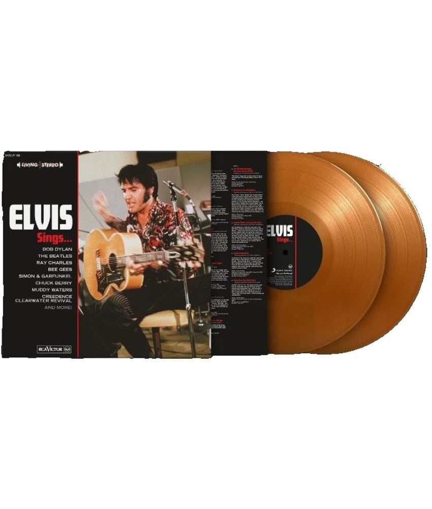 Elvis Sings On Gold / Red Marble Vinyl 33 RPM Music On Vinyl Exclusive Label
