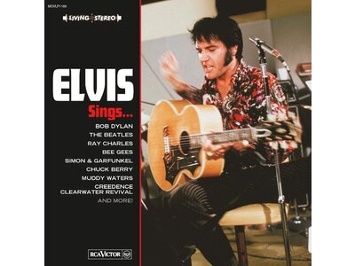 Elvis Sings On Gold / Red Marble Vinyl 33 RPM Music On Vinyl Exclusive Label
