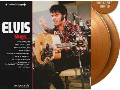 Elvis Sings On Gold / Red Marble Vinyl 33 RPM Music On Vinyl Exclusive Label