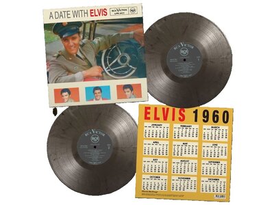 A Date With Elvis On Silver / Black Vinyl 33 RPM Music On Vinyl Exclusive Label