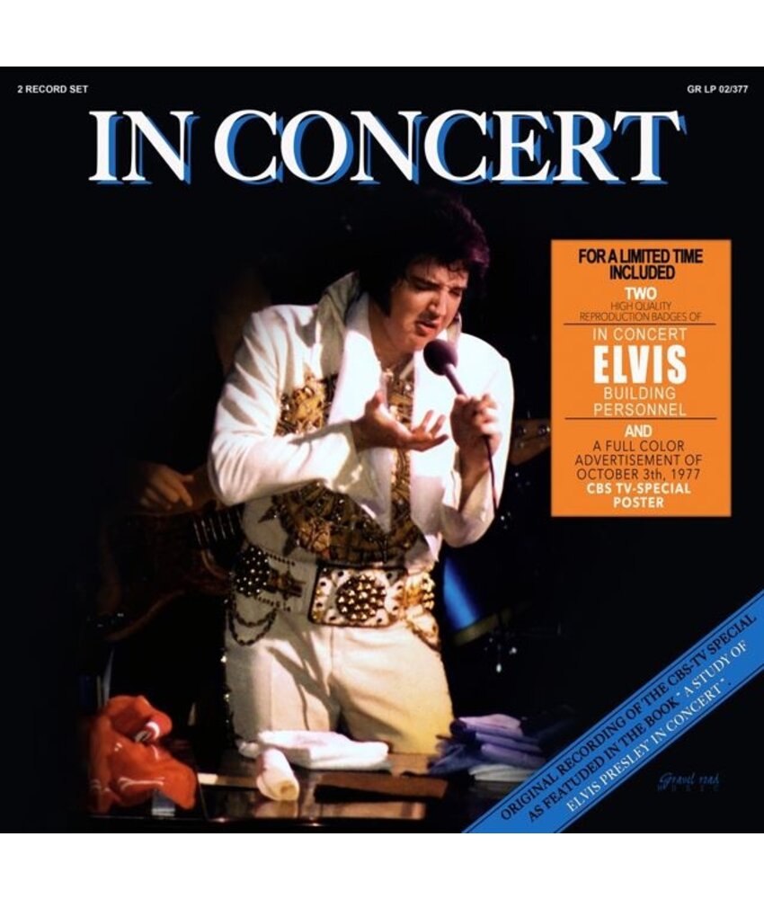 Elvis In Concert - 33 RPM 2 LP Clear Vinyl Set - Gravel Road Label - A Study Of Elvis Presley's "In Concert"