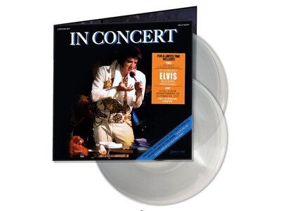 Elvis In Concert - 33 RPM 2 LP Clear Vinyl Set - Gravel Road Label - A Study Of Elvis Presley's "In Concert"