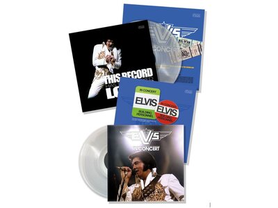 Elvis In Concert - 33 RPM 2 LP Clear Vinyl Set - Gravel Road Label - A Study Of Elvis Presley's "In Concert"
