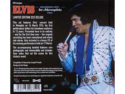 MRS - From Elvis Recorded Live In Memphis 1974 - Deluxe 2 CD set