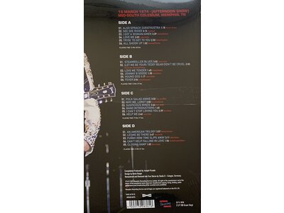 MRS - From Elvis Recorded Live In Memphis 1974 - Clear Vinyl 2 LP Set