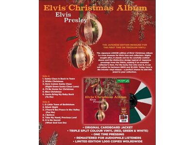 Elvis' Christmas Album Japan Edition Re-Issue Tricolor Vinyl