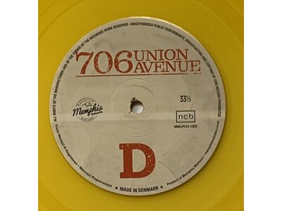 Union Avenue 706 - 33RPM Yellow Vinyl Memphis Mansion Label