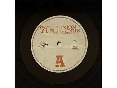 Union Avenue 706 - 33RPM Black Vinyl Memphis Mansion Label