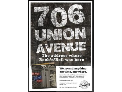 Union Avenue 706 - 33RPM Black Vinyl Memphis Mansion Label