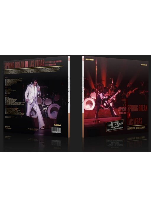 Elvis Spring Break In Las Vegas  2-LP Set Black Vinyl Milbranch Music Label