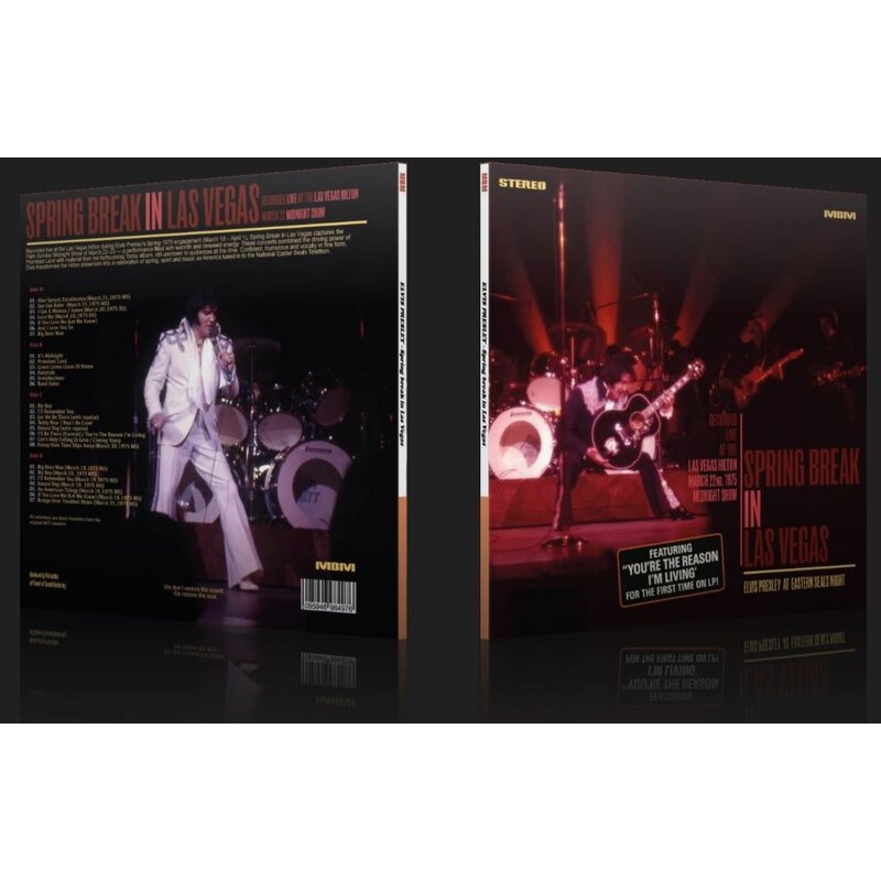 Elvis Spring Break In Las Vegas  2-LP Set Black Vinyl Milbranch Music Label