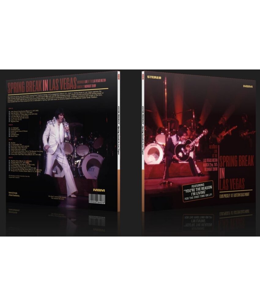Elvis Spring Break In Las Vegas  2-LP Set Black Vinyl Milbranch Music Label