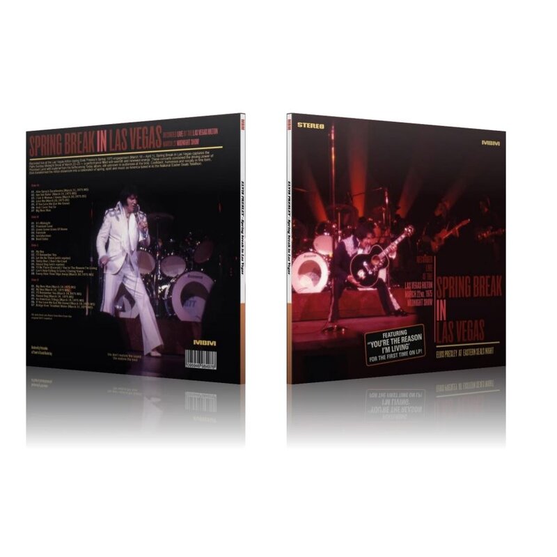 Elvis Spring Break In Las Vegas 2-LP Set Transparent Violet Vinyl Milbranch Music Label