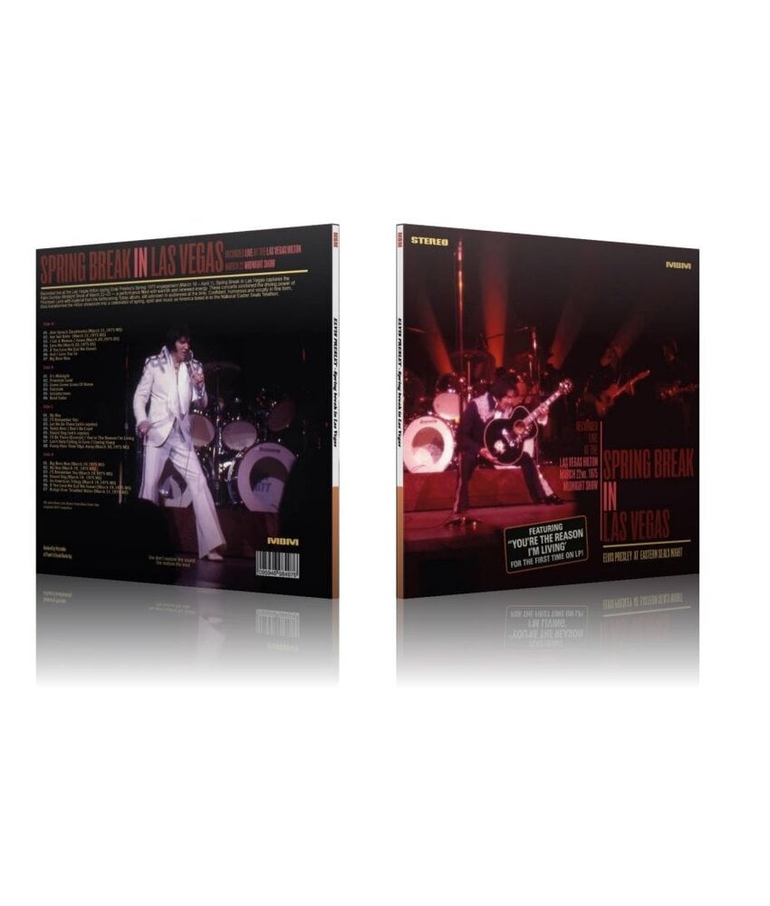 Elvis Spring Break In Las Vegas 2-LP Set Transparent Violet Vinyl Milbranch Music Label