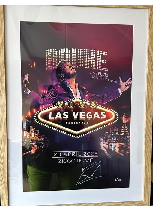 Poster Bouke Gesigneerde Inlijsting