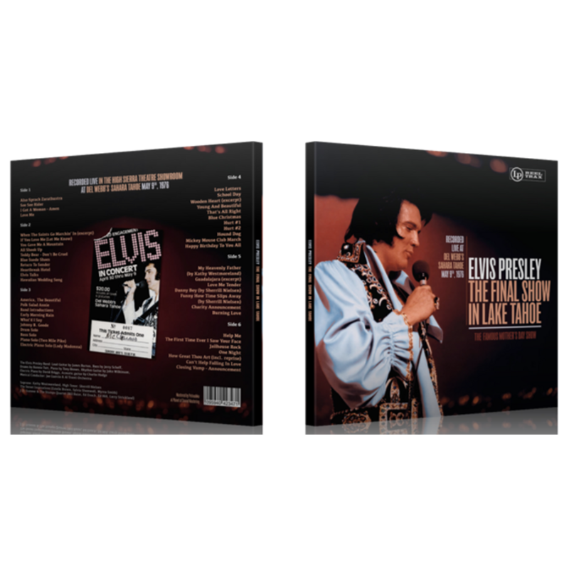 Elvis Presley The Final Show In Lake Tahoe 33RPM Colored Vinyl 3 LP Set - Reel Trax Label