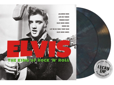 Elvis The King Of Rock 'n' Roll - Limited Edition Marble Vinyl Marathon Media Label 2 LP Set