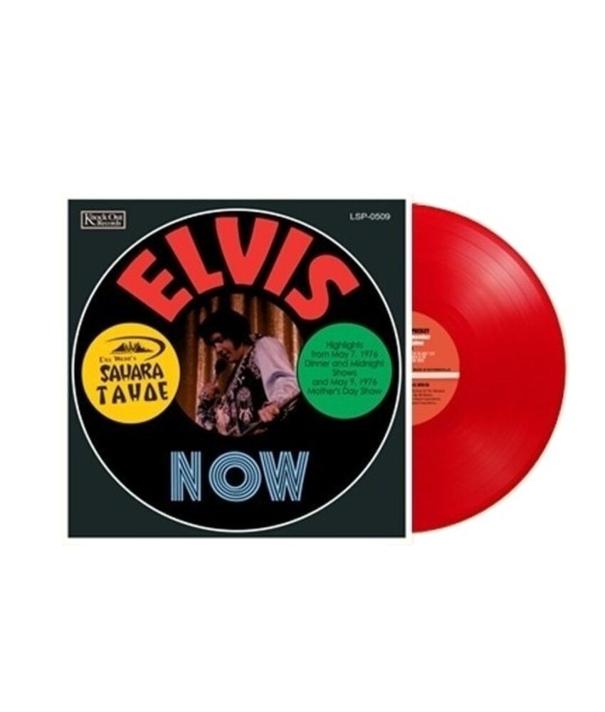Elvis Now Del Webb's Sahara Tahoe The Highlights May 1976 2 LP Red Vinyl Set - Knock Out Records Label