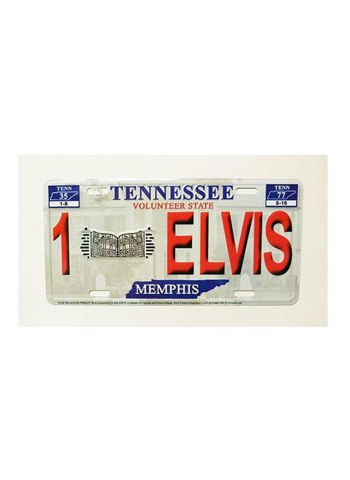 Licenceplate - Red Relief Elvis - Graceland