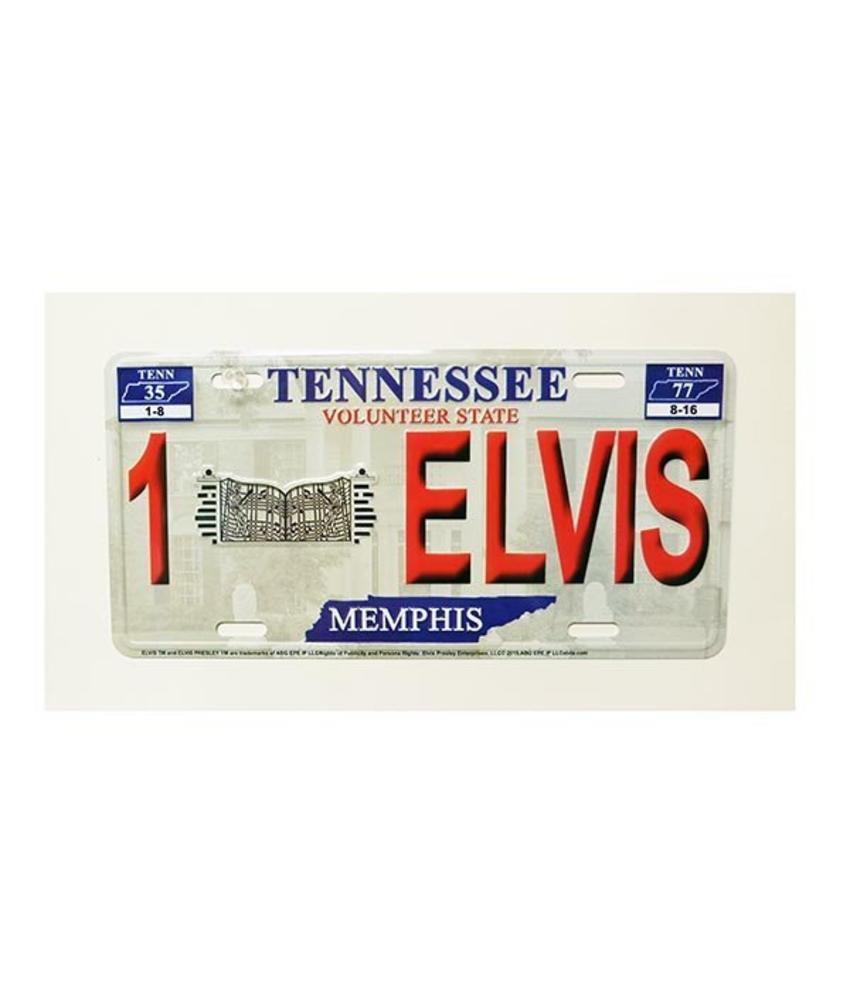 Licenceplate - Red Relief Elvis - Graceland