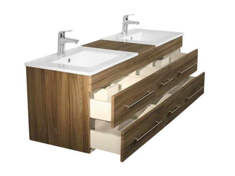 Badkamermeubel " Wega XL walnut dark "