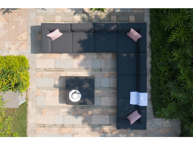 All weather Loungeset " Cubes Charcoal "