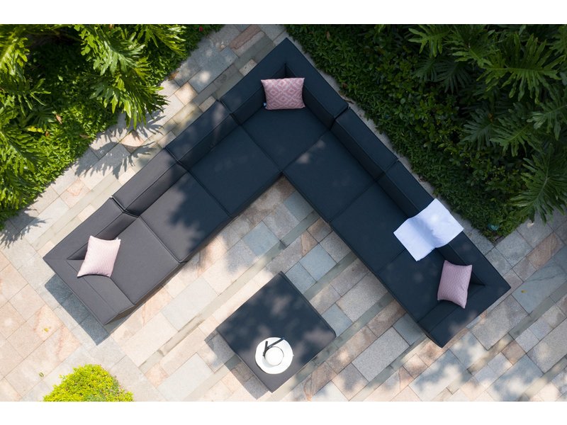 All weather Loungeset " Cubes Charcoal "