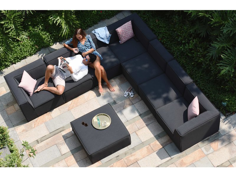 All weather Loungeset " Cubes Charcoal "