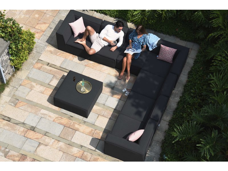 All weather Loungeset " Cubes Charcoal "
