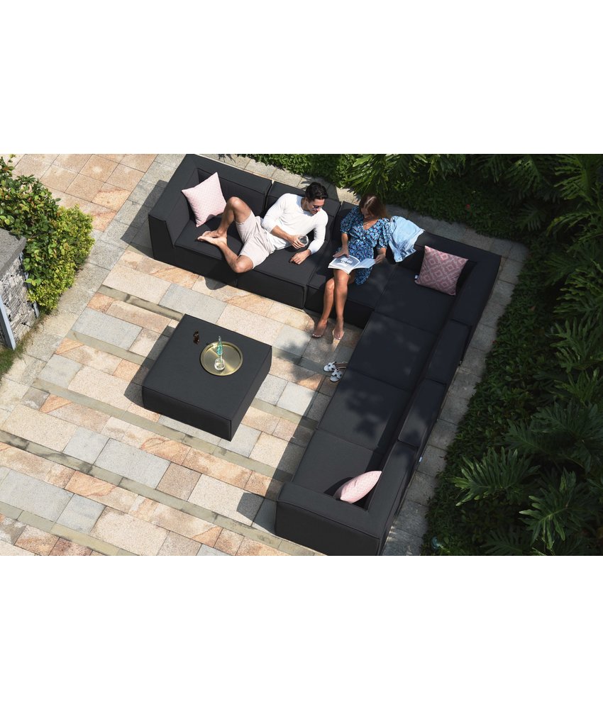 All weather Loungeset " Cubes Charcoal "