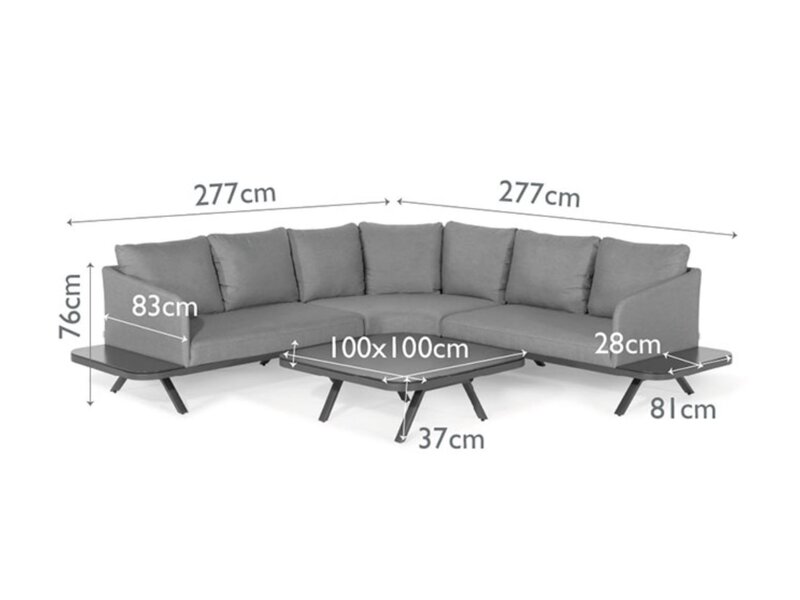 All weather Loungeset " Cave Charcoal "