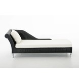 Chaise longue " Savannah Flat Zwart "